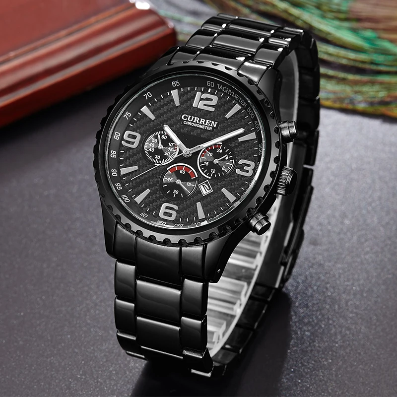  New CURREN Luxury Relogio Masculino Casual Brand Date Men Sports Quartz-watch Reloj Military Stainl
