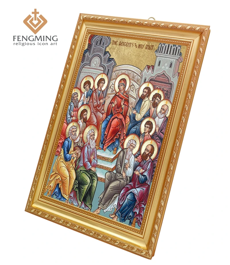 

2016 Hot Sale Classic plastic Craft byzantine art for sale Pentecost icon in photo frame Church supplies and Christian home item