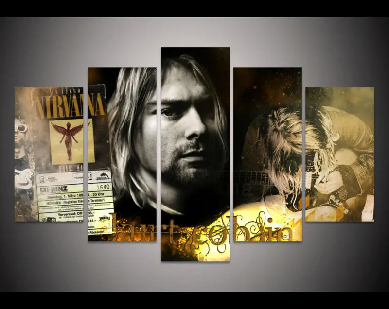 5pcs Art Print Nirvana Painting Modern home decor Canvas Art Print Wall