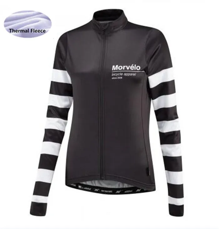 Morvelo women Winter Thermal Fleece long sleeve cycling jersey Windproof bike jersey bicycle waterproof coat ropa ciclismo - Цвет: as picture