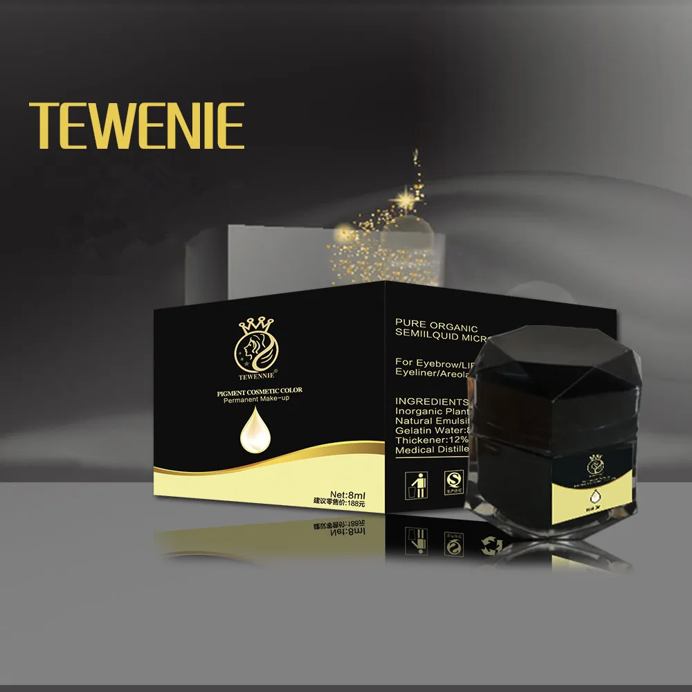 

Free Shipping 1 Bottle Permanent Makeup TEWENNIE Brand Tattoo Pigment Paste Use For Eyebrows Eyeline Tattoo 10 Color Options