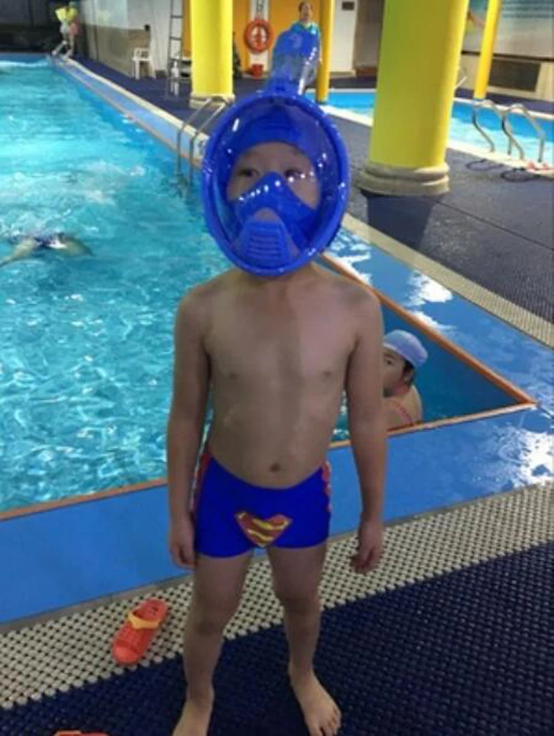 

Kids Full Face Snorkeling Diving Mask Anti Fog Child Swim Snorkel Mask Children Scuba Mergulho Maske Study Swimming Equipments