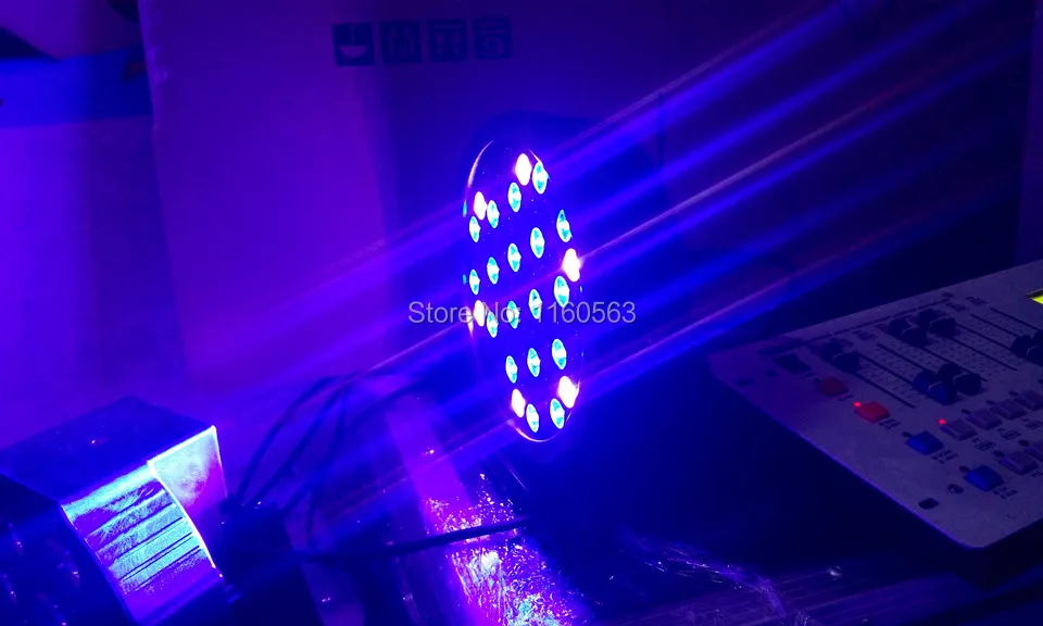 Светодиодный светильник 18x3 Вт 54 Вт высокой мощности RGB/UV Par Светильник с DMX512 Master Slave светодиодный плоский DJ контроллер оборудования