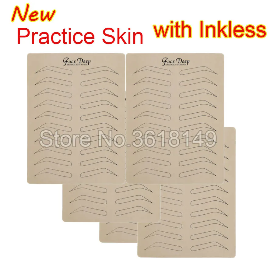 5pcs Tattoo Eyebrow Practice Skin No Ink Needed Eyebrow Microblading Supplies Permanent Makeup Eyebrow Cosmetic Training