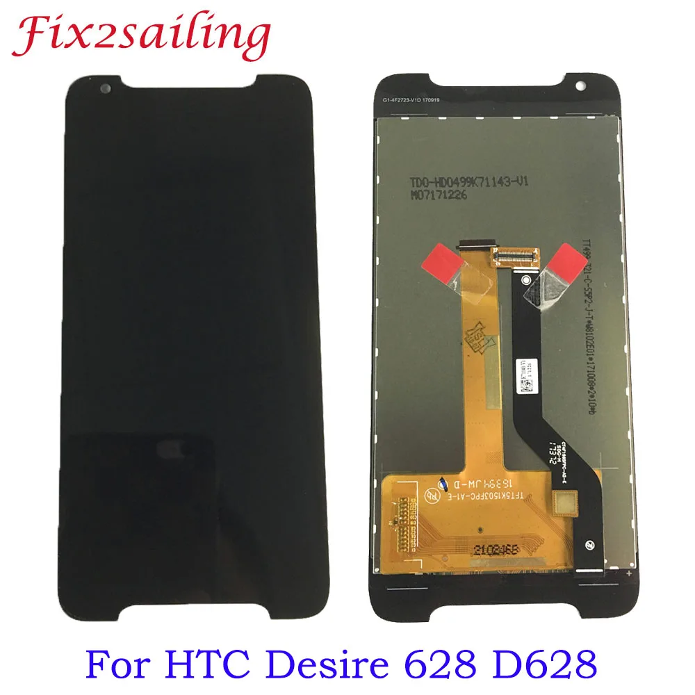 

100% Tested LCDS For HTC Desire 628 D628 LCD Display Touch Screen Digitizer Assembly Replacement parts + Tempered Glass