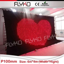 P10 товар, внутренний светодиоидный видео занавес