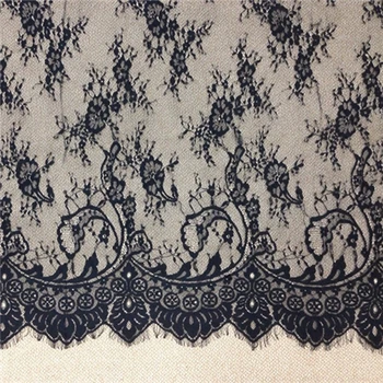 

Chantilly lace trim 1.5meter/piece 100cm Wide White/ Black Eyelash Lace Trim DIY costume Sewing