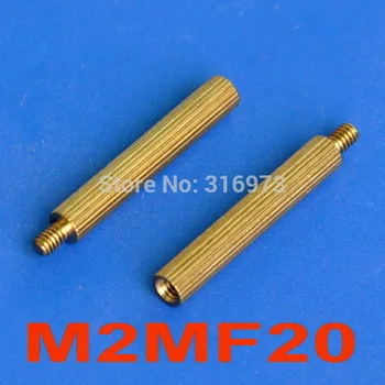 

(1000 pcs/lot) 20mm Threaded M2 Brass Male-Female Standoff, Spacer.