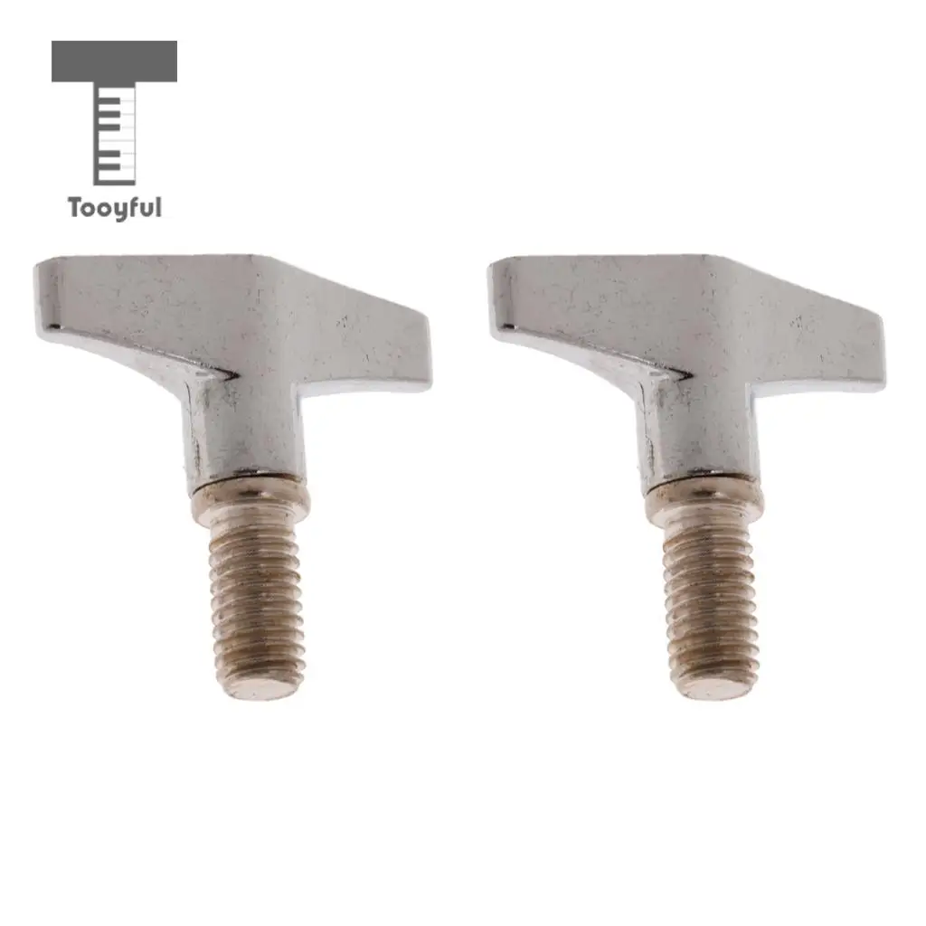 Tooyful 2Pcs Drum Cymbal Thread Wing Nuts Hand Knob Screw Replacement for Drummer 