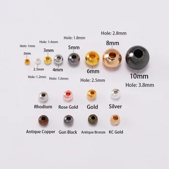 Gold Round Spacer Bead Set 2