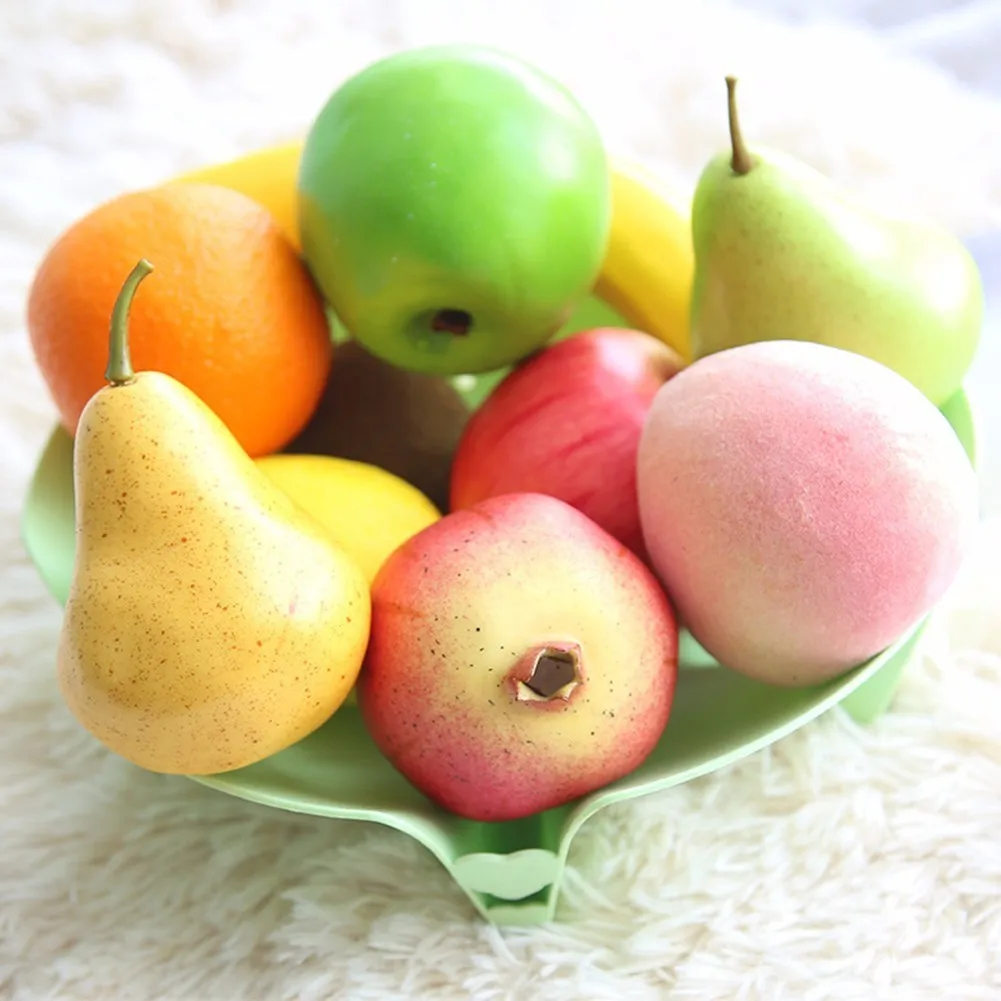 

DIY Foam Lifelike Decorative Artificial Fruits Vegetables Model Crafts Foam Apple Peach Lemon Orange Fake Fruit For Home Decor