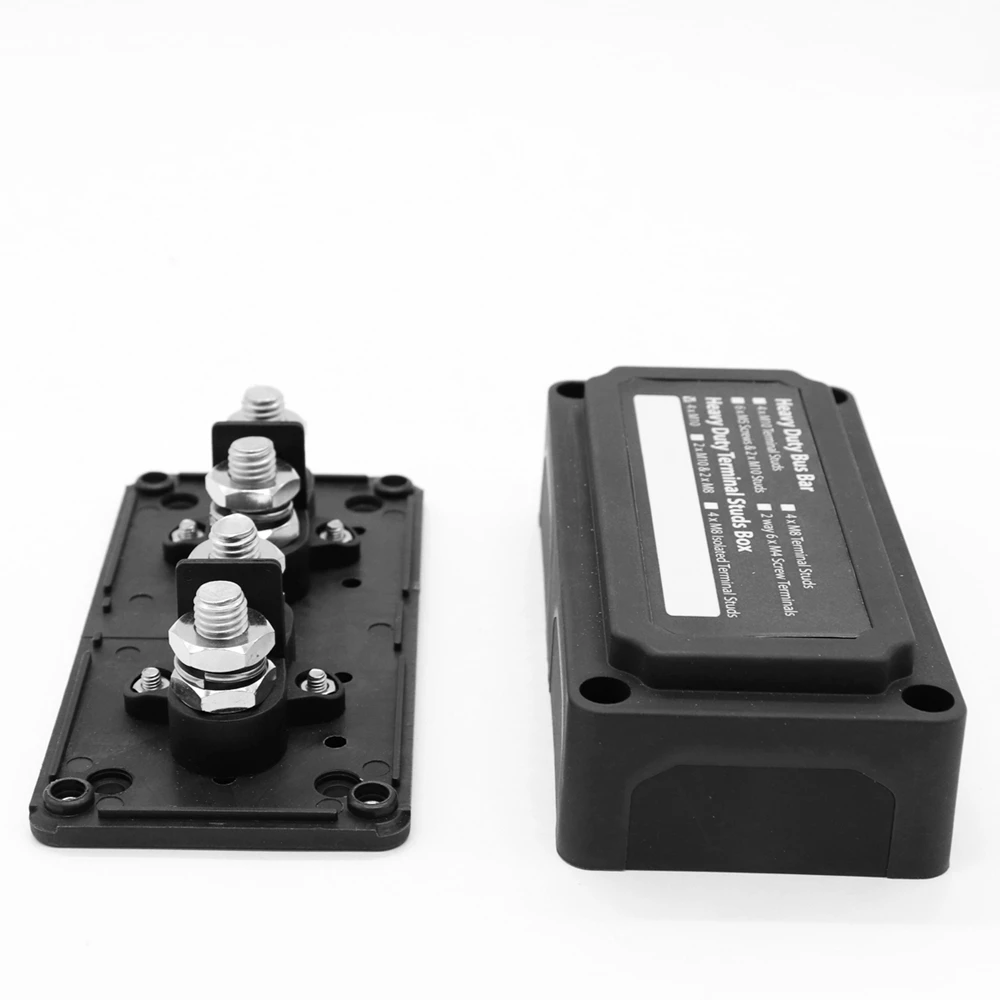Heavy-Duty Modular Terminal Studs 3//8/" BUS BAR Box Terminal Block 12//24V 200A