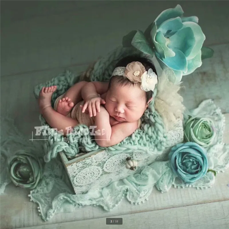 

Baby Photography Props Girl Flokati Basket Exquisite Pattern Drawer Box Container Studio Props Newborn Posing Sofa for Shooting
