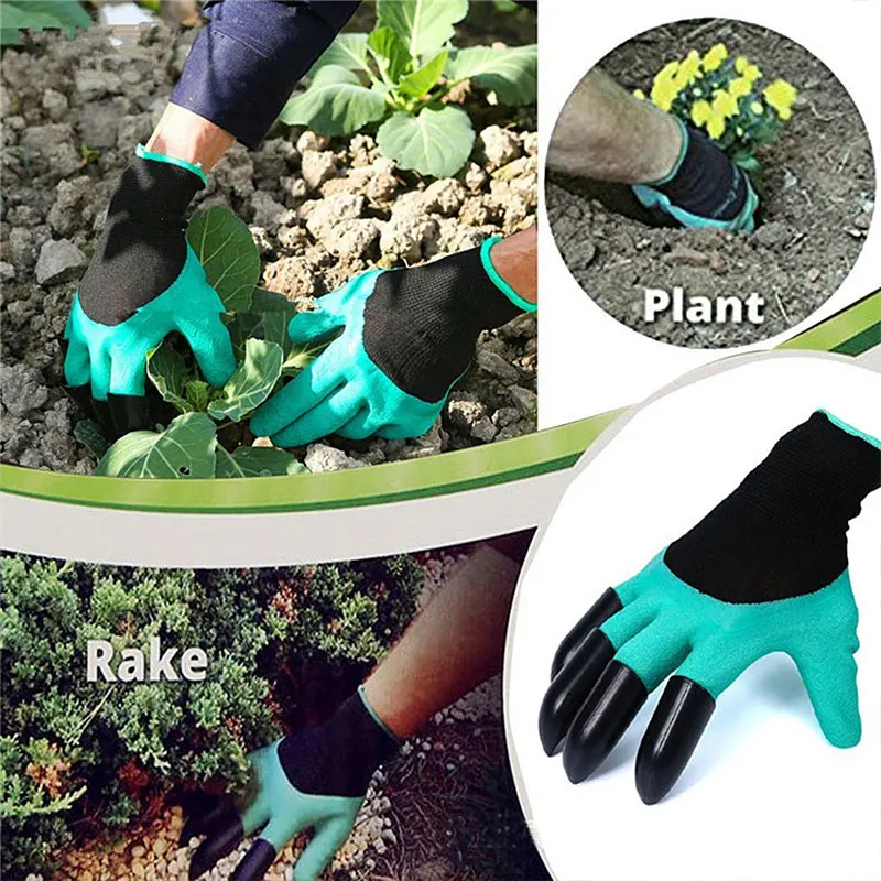 

NMSafety NEW Garden Genies Gloves with Fingertips Claws Quick Easy to Dig and Plant Safe for Rose Pruning Gloves Mittens Digging