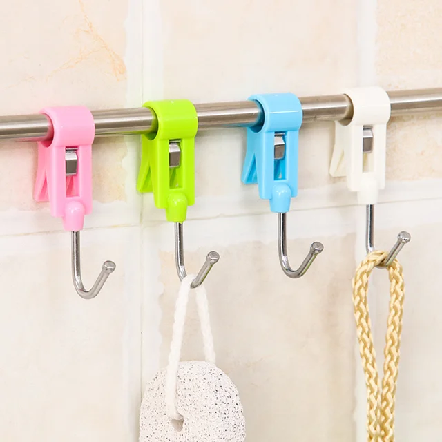1 Set clamp hook Clothes Hooks Peg laundry folder Hanging Clothes Rails