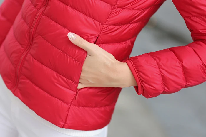 Женский дизайнерский пуховик на молнии ультралегкий с капюшоном|coat plaid|coat duckcoat lamb