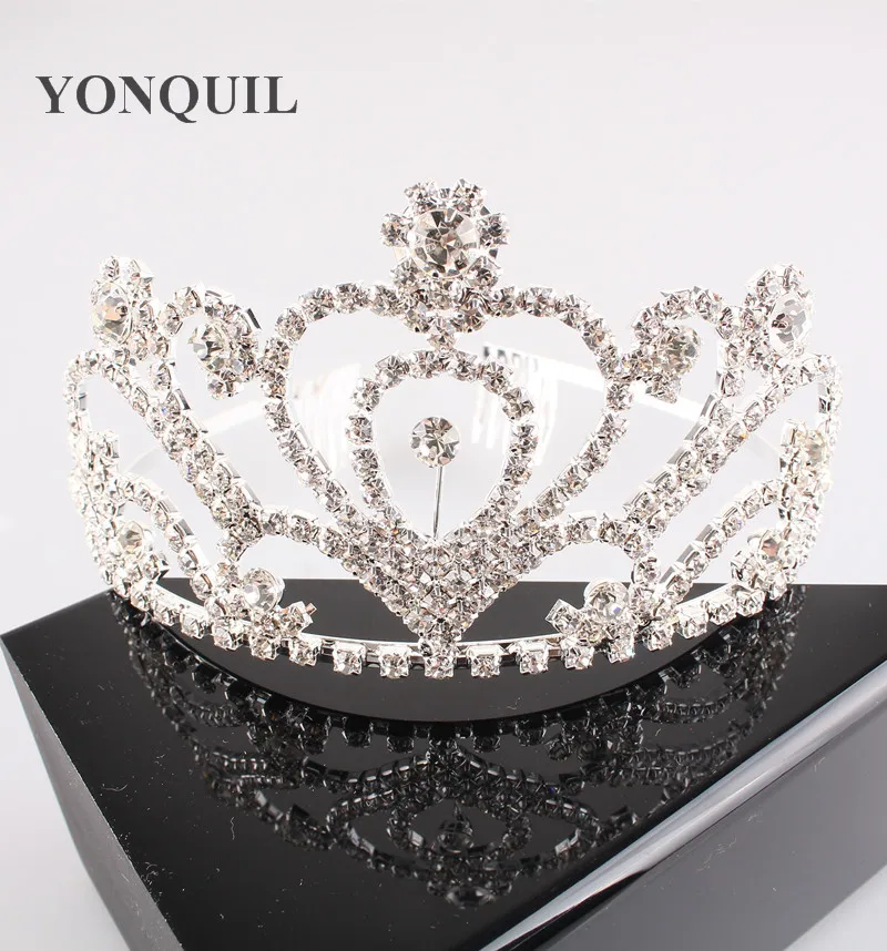 Free Shipping Gorgeous Sparkling Wedding Diamante Pageant font b Tiaras b font Hairband Crystal Bridal Crowns