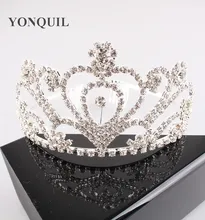 Free Shipping Gorgeous Sparkling Wedding Diamante Pageant Tiaras Hairband Crystal Bridal Crowns Hair Jewelry 3pcs/lot MYQC017