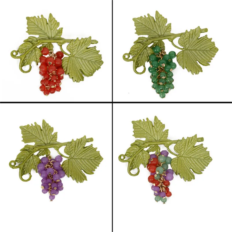 

European and American fashion pop chest flowers grape accessories jacket wild pin buckle decorative brooch female