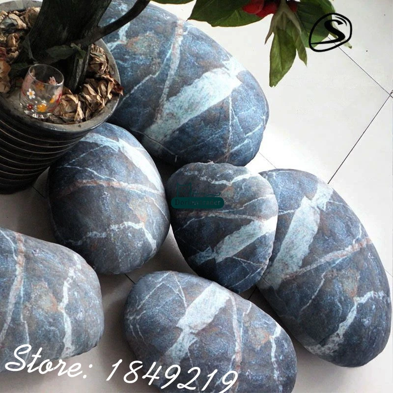 Dorimytrader 6 Pcs Fashion New Emulational Neptune Stone Pillow Room Decoration Plush Soft Giant Shape Cushion Toy DY61077 | Игрушки и