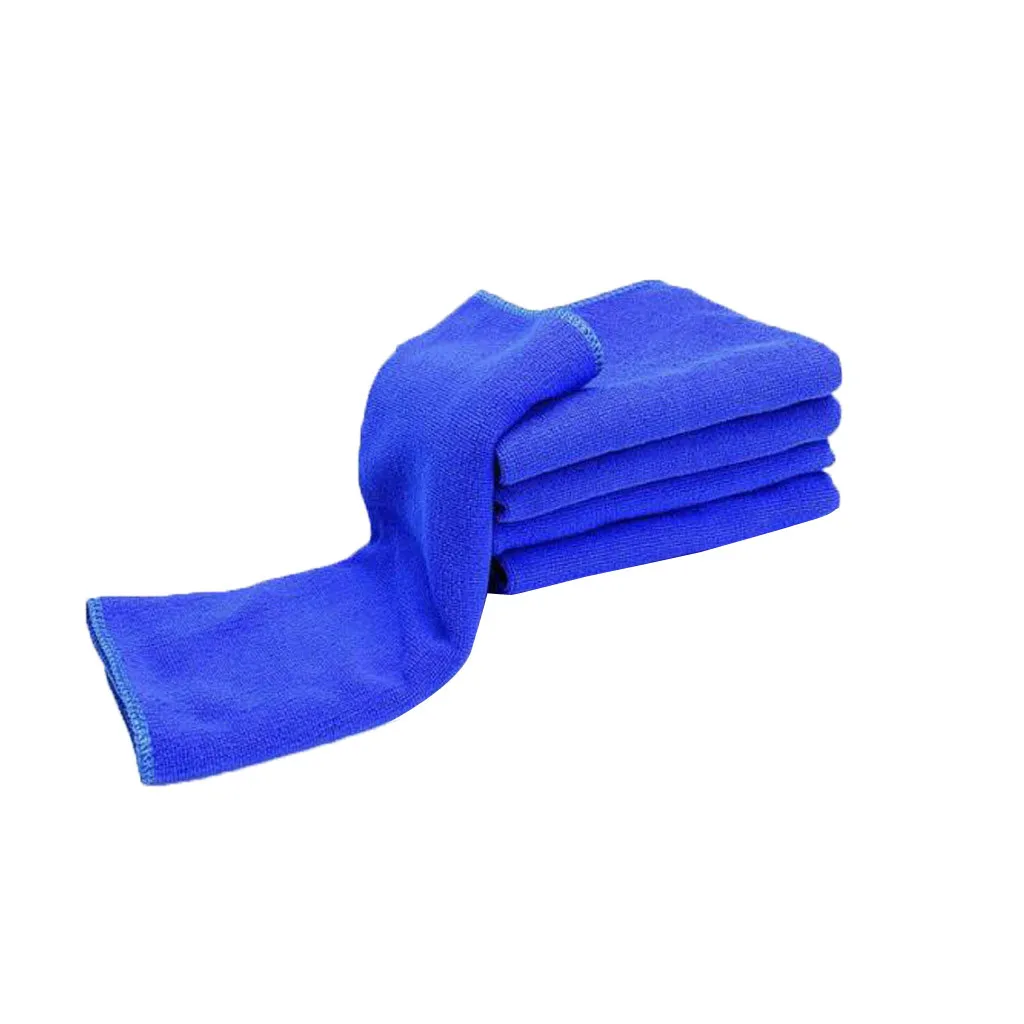 5 шт. многофункциональное полотенце для мытья автомобиля домашний офис кафе Спорт отель и т. д. чистота очистка синий микрофибра отличная впитывающая воду способность 8Z