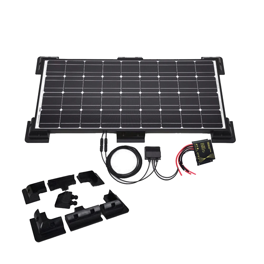 

Boguang 100w solar panel galss Solar kits Photovoltaic Module cell ABS fix frame 18V/12V 10A controller for RV yacht home power