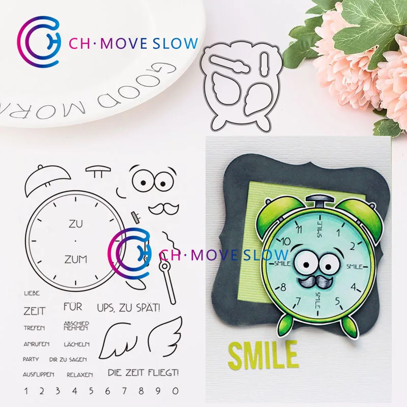 

2019 New Arrival CH Clear Die Zeit fliegt Metal Cutting Dies For Scrapbooking Practice Hands-on DIY Album Card Craft Dies