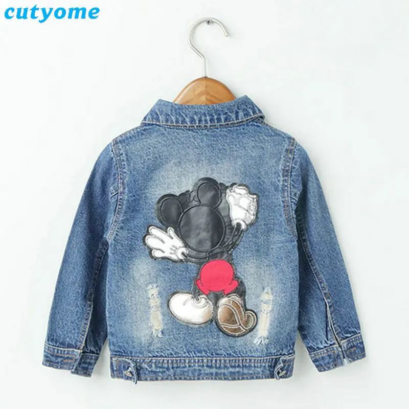 Baby Girls Denim Jackets Coat Long Sleeve Cartoon Jeans Tollder Coat Teenage Outwear Children Clothing Kids Girls Denim Clothes (12)