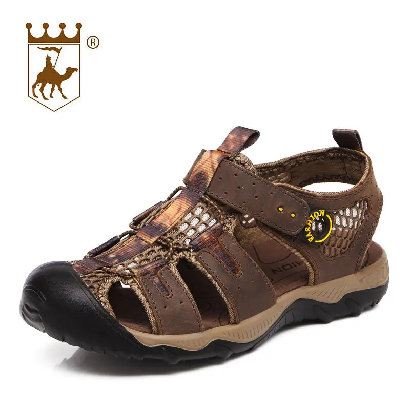 Ocio Playa Tamaño Para dark Brown Nueva 44 Primera Al Cuero Hombre Baotou Libre Backcamel 2018 Light Aire Sanals Zapatos Ocasionales Antideslizantes 38 Capa Brown Hombres xYaUgn0w