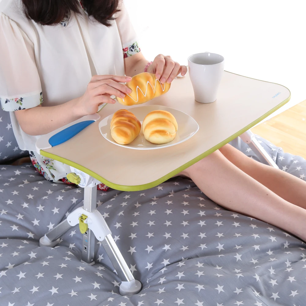 

Practicle Adjustable Foldable Laptop Table with Bed or Sofa lightful and Portable Wood Surface Environmentally Notebook Desk