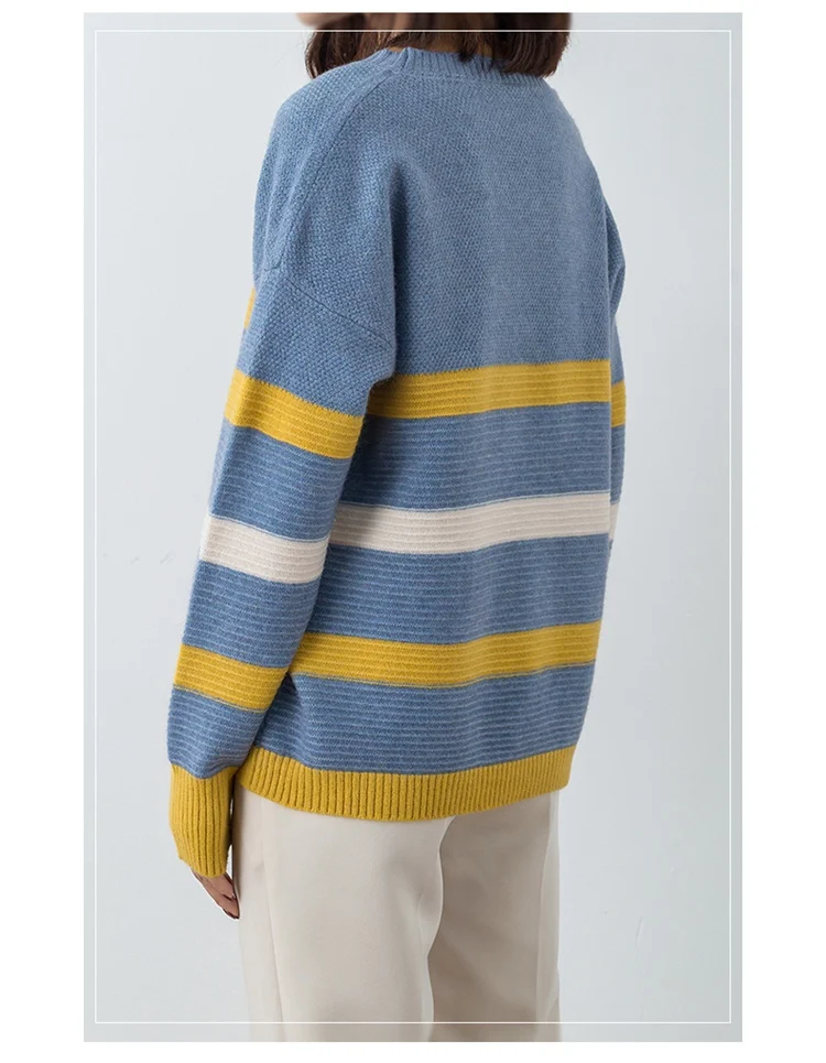 DSANNINGT Новое поступление женский свитер шерстяной свитер Женский пуловер с круглым вырезом вязаный кашемировый свитер