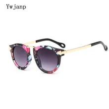 Ywjanp очки детские для маленьких мальчиков и девочек винтажные Круглые Солнцезащитные очки es Детские со стрелками УФ Защита Oculos De Sol Gafas