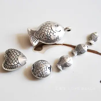 

alloy tibetan silver fish beads spacer jewelry making DIY for women