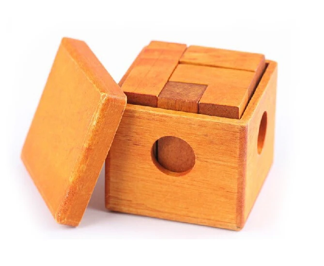 IQ Wooden Box Cube Puzzle Mind Logic Brain Teaser Game