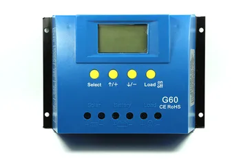 

G60-12V24V60A solar charging controller Backlight display LCD Solar energy controller with heat dissipation