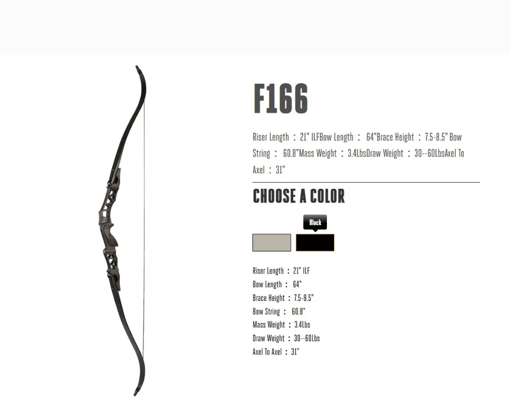 Camo para a Mão Tiro com Arco Caça ao ar Polegadas Recurvo Arco Takedown Preto Direita Usuário Livre 64 30-60lbs 9 Cheap Arco e flecha