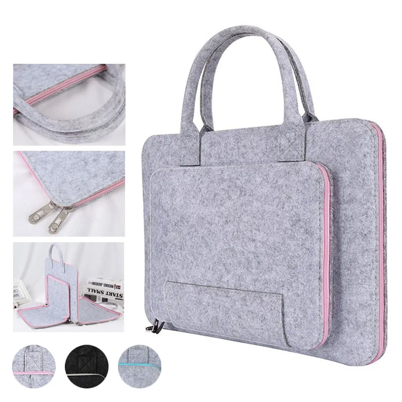 

Wool Felt Laptop bag 17.3 Carrying Case for Macbook/Lenovo/HP/Asus 11 13 14 15.4 15.6 17.3 inch Computer Sleeve for dell laptop