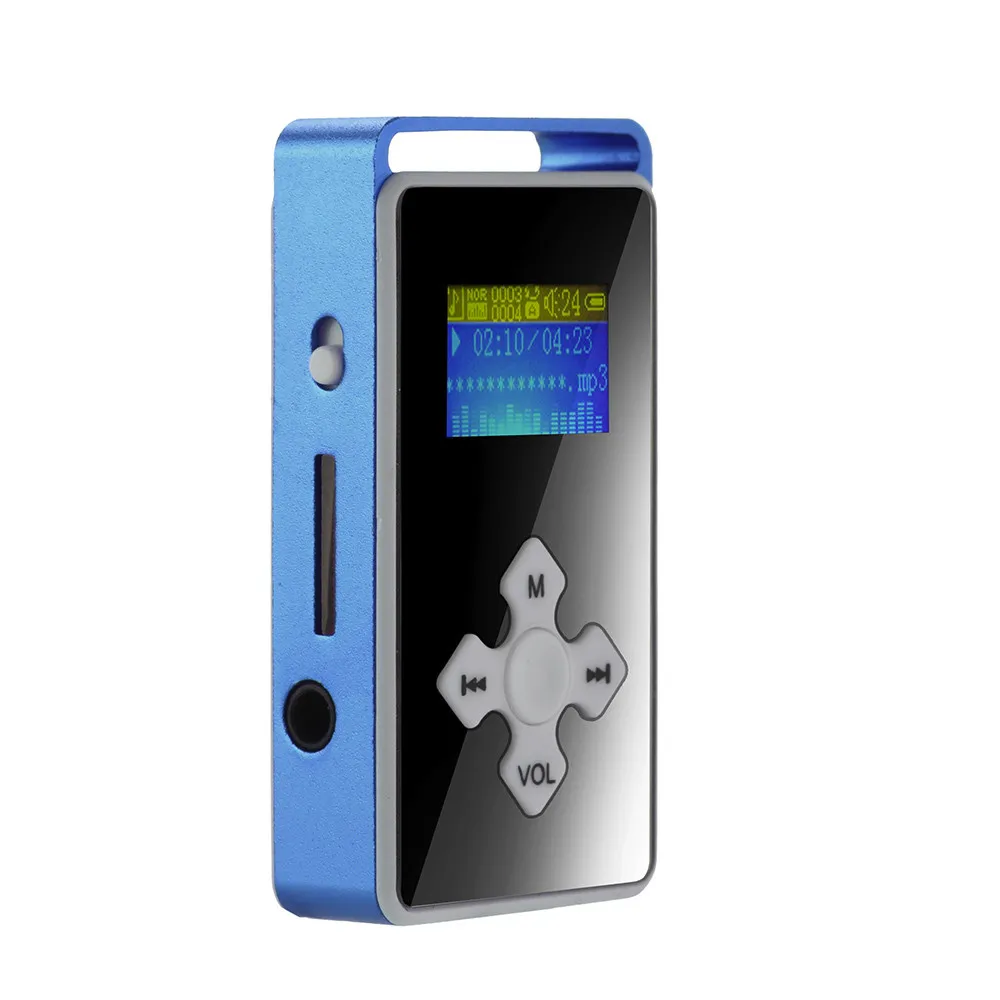 5 шт. Пластик супер небольшой объем цифровой плеер MP3 плеер ЖК-дисплей Экран USB Поддержка Micro SD карты памяти 32G зеркало музыкальный медиа 10Apr17