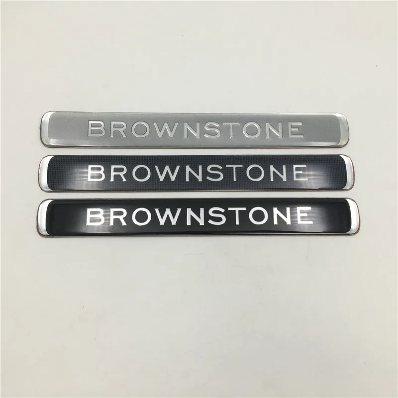 

For Toyota Land Cruiser Brownstone Emblem Side Fender Door Nameplate Auto Sticker Brown Stone