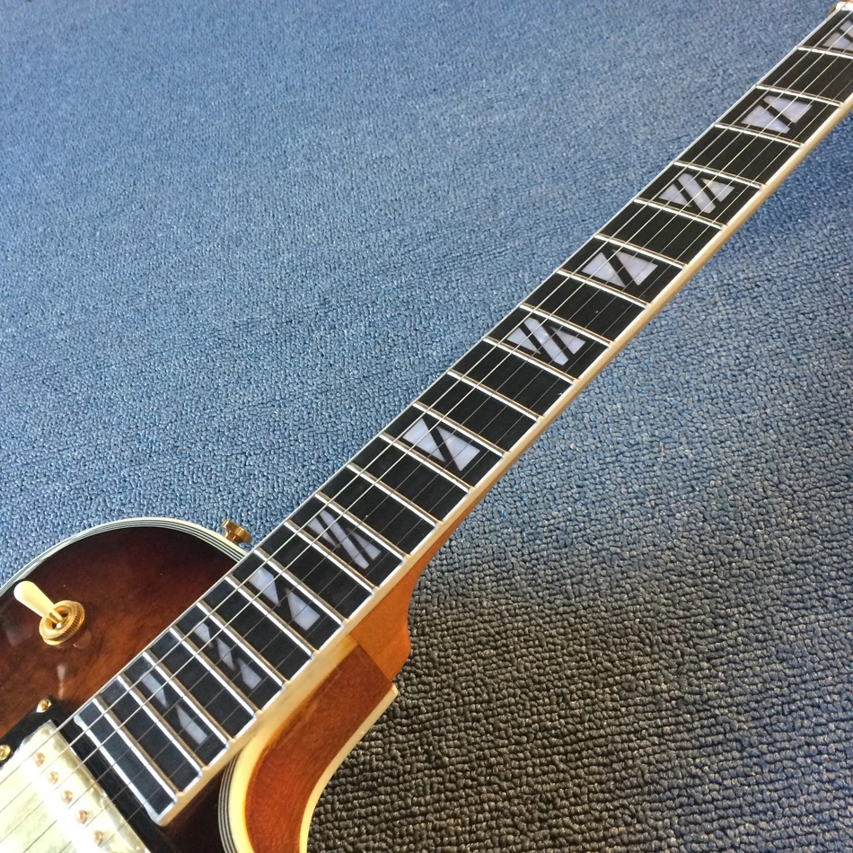 Nueva llegada Guitarra eléctrica ébano MANGO. llama Arce superior y a arco cuerpo Guitarra ¡envío gratis