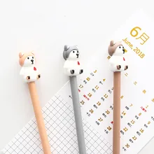 4 шт./компл. гелевая ручка собака boligrafo Kawaii Ручки для школы креативный КАЛЕМ милый caneta материал escolar papelaria lapices