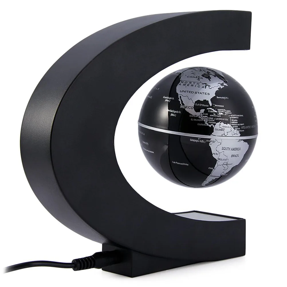 c shape led world map floating globe tellurion magnetic levitation light world map home decoration kids - Decorative Globe c shape led world map floating globe tellurion magnetic levitation light world map home decoration kids - Decorative Globe