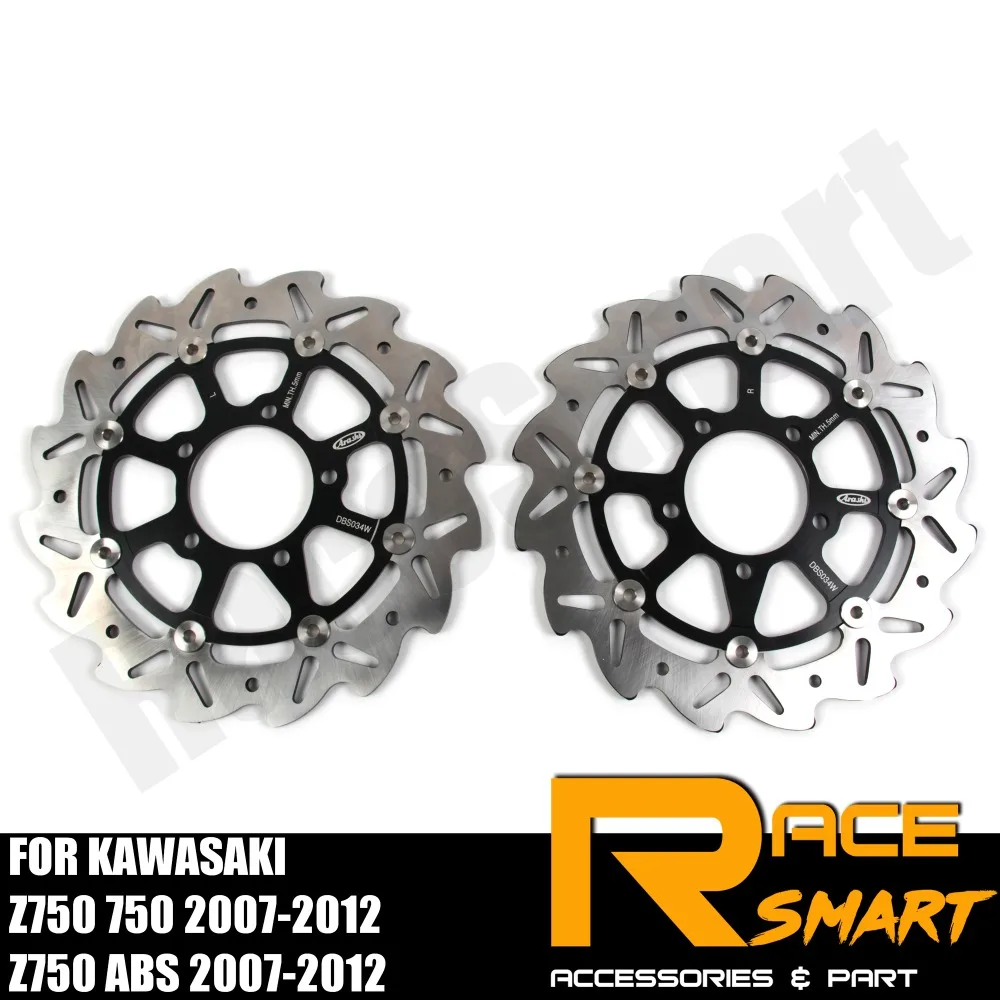 

Motorcycle CNC Front Brake Disks Discs Stainless Steel Brake Rotor For KAWASAKI Z750 Z-750 Z 750 2007 - 2012 Z750 ABS 2008 2009