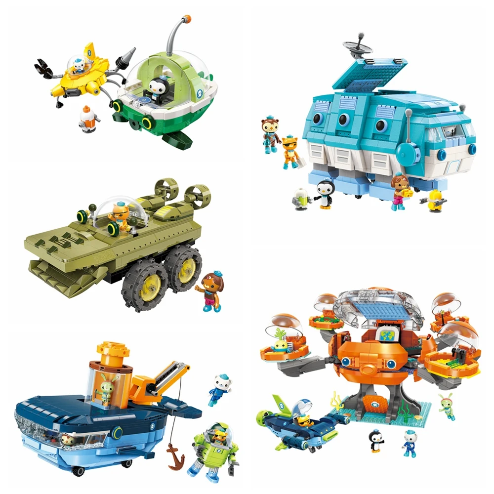 

The Octonauts Barnacles Kwazii Peso Tweak Cartoon Building Blocks Model Sets Kids Toy Compatible Duplo Toys & Hobbies