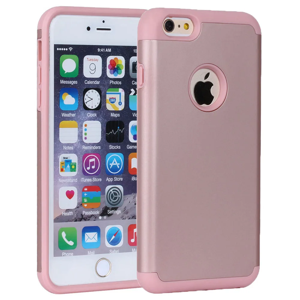 2 in 1 Shockproof Case Cover for Apple iPhone 6 6s 7 plus 6+ 6s+ Rubber Protection Heavy Duty Anti Fall Back |