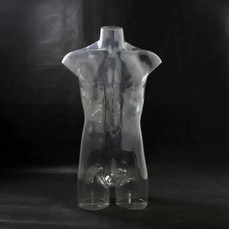 

Fashionable Newest Style Male Half Body Mannequin Clear Transparent Mannequin Factory Direct Sell