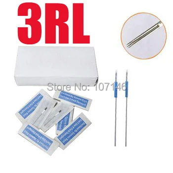 

500x 3R Makeup Needles Permanent Make-up Eyebrow 3 Round Needle Sterilized Cosmetic Supply CN01