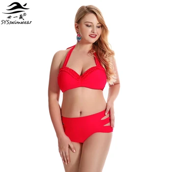 

New Top Quality Hot Summer Plus Size Sexy Swimwear Women Bikini Push Up Lady Beach Bathing Suit Pool Party Hot Red Swimsuit
