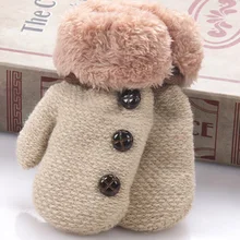 New Children's Mittens Winter Wool Baby Knitted Gloves Children Warm Rope Baby Mittens For Children 1-3 Years Old
