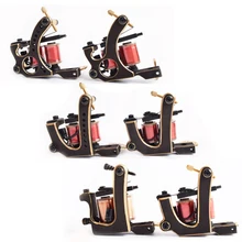 2 шт ручной работы татуировки машина комплект 1 шт лайнер татуировки+ 1 шт шейдер татуировки машина 10 обмотка на катушке тату машина железная рама машины